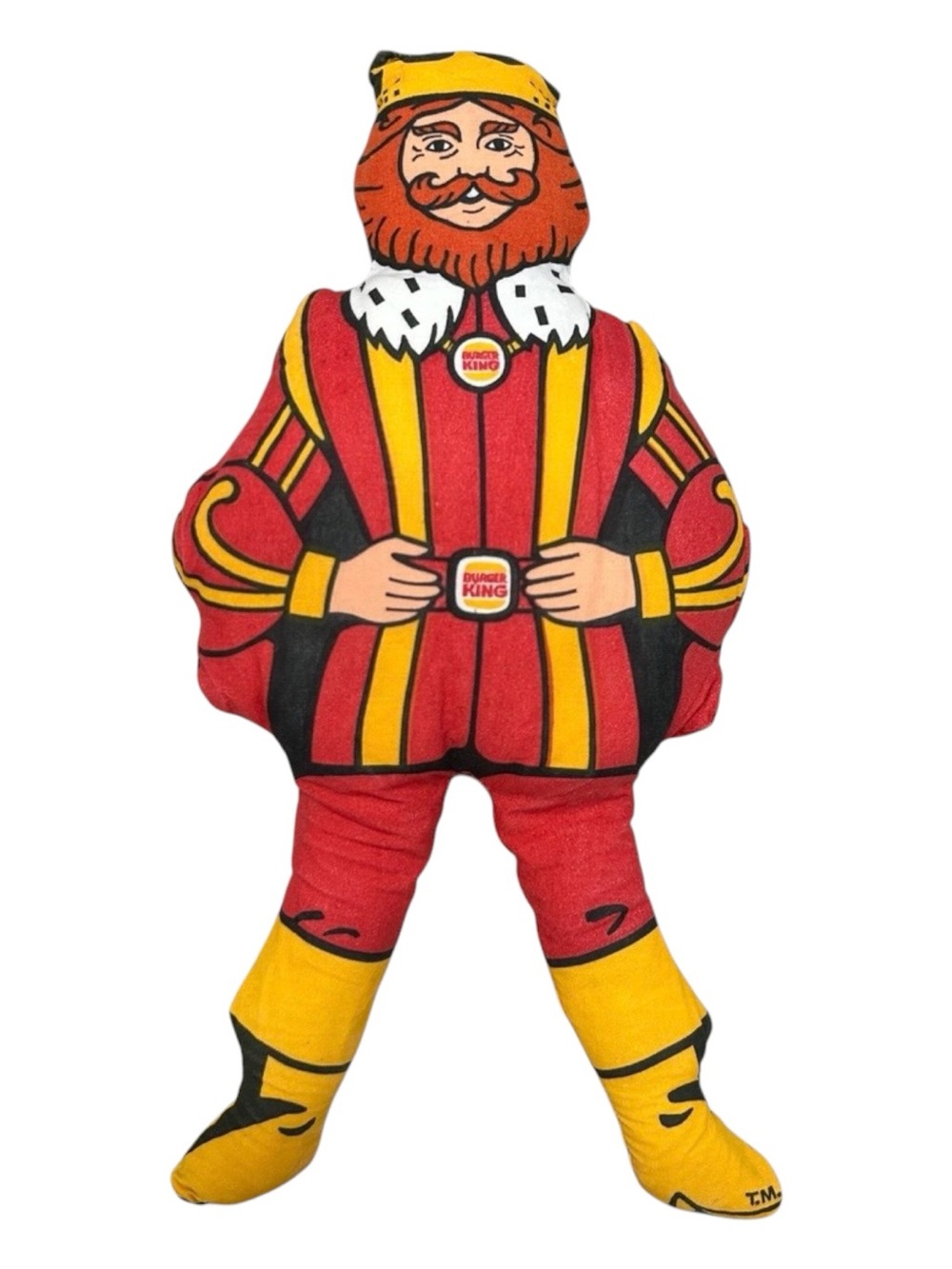 Vintage 1980s Burger King King Mascot Plush Pillow 13” Fast Food Advertising Toy
